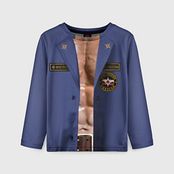 Лонгслив детский Форма пожарного спасателя МЧС, цвет: 3D-принт
