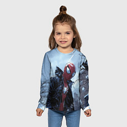 Лонгслив детский Человек-паук в куртке, цвет: 3D-принт — фото 2
