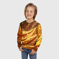 Лонгслив детский Золотая ткань с блестками, цвет: 3D-принт — фото 2