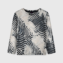 Лонгслив детский Текстура гранж - абстрактные линии, цвет: 3D-принт