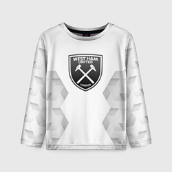 Лонгслив детский West Ham white poly, цвет: 3D-принт