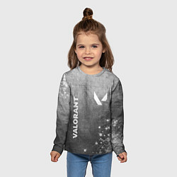 Лонгслив детский Valorant - grey gradient вертикально, цвет: 3D-принт — фото 2