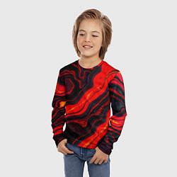 Лонгслив детский Срез магматической породы, цвет: 3D-принт — фото 2