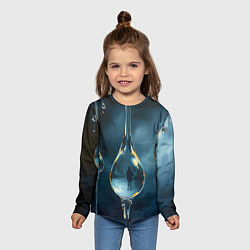 Лонгслив детский Люди в каплях, цвет: 3D-принт — фото 2