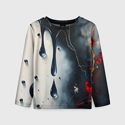 Лонгслив детский Сюрреалистичная абстракция с каплями, цвет: 3D-принт