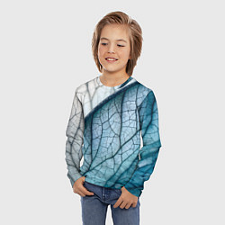 Лонгслив детский Листья с прожилками, цвет: 3D-принт — фото 2