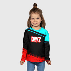 Лонгслив детский Dayz neon color, цвет: 3D-принт — фото 2