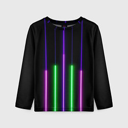 Детский лонгслив Color Purple green pink