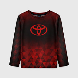 Лонгслив детский Toyota red poly, цвет: 3D-принт