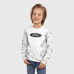 Лонгслив детский Ford white poly, цвет: 3D-принт — фото 2