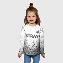 Лонгслив детский Stray - white gradient посередине, цвет: 3D-принт — фото 2