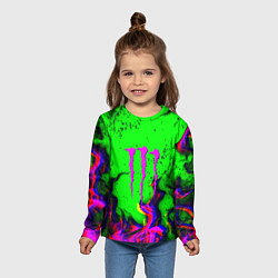 Лонгслив детский Monster Energy flame, цвет: 3D-принт — фото 2