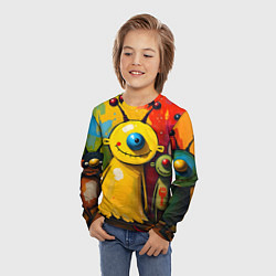 Лонгслив детский Арт с человечками, цвет: 3D-принт — фото 2