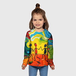 Лонгслив детский Дружба человечков, цвет: 3D-принт — фото 2