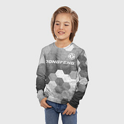 Лонгслив детский Dongfeng - grey gradient посередине, цвет: 3D-принт — фото 2