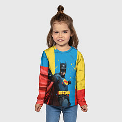 Лонгслив детский Бэтмен предупреждает, цвет: 3D-принт — фото 2