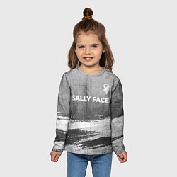 Лонгслив детский Sally Face - grey gradient посередине, цвет: 3D-принт — фото 2