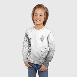 Лонгслив детский The Sims - white gradient вертикально, цвет: 3D-принт — фото 2