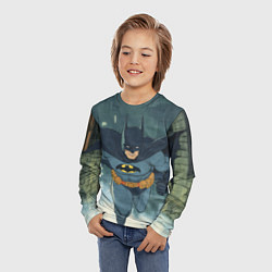 Лонгслив детский Бэтмен старый стиль, цвет: 3D-принт — фото 2