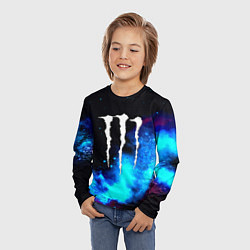 Лонгслив детский Monster energy космос, цвет: 3D-принт — фото 2