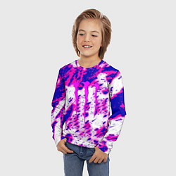Лонгслив детский Monster energy краски гранж, цвет: 3D-принт — фото 2