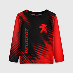 Лонгслив детский Peugeot - red gradient вертикально, цвет: 3D-принт