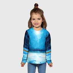 Лонгслив детский Хоккейная площадка, цвет: 3D-принт — фото 2