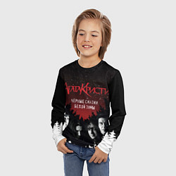 Лонгслив детский Агата Кристи чёрные сказки белой зимы, цвет: 3D-принт — фото 2