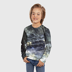 Лонгслив детский БМВ брызги из под колес, цвет: 3D-принт — фото 2