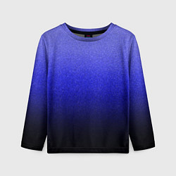 Лонгслив детский Градиент индиго из синего в чёрный, цвет: 3D-принт