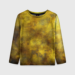 Лонгслив детский Золотая ржавая текстура, цвет: 3D-принт
