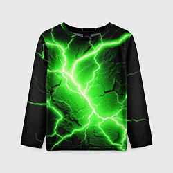 Детский лонгслив Color green black