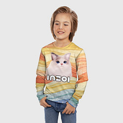 Лонгслив детский Inzoi кошечка, цвет: 3D-принт — фото 2