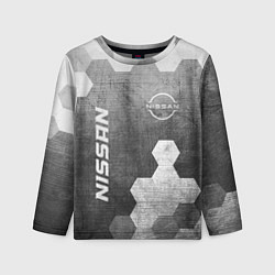 Лонгслив детский Nissan - grey gradient вертикально, цвет: 3D-принт
