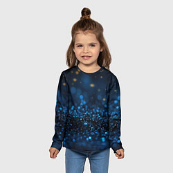 Лонгслив детский Боке блестяшки на черном, цвет: 3D-принт — фото 2