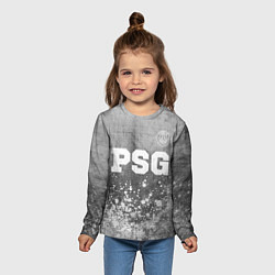 Лонгслив детский PSG - grey gradient посередине, цвет: 3D-принт — фото 2