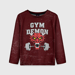Лонгслив детский Gym demon, цвет: 3D-принт
