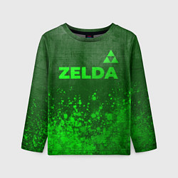 Лонгслив детский Zelda - green gradient посередине, цвет: 3D-принт