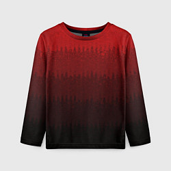 Лонгслив детский Градиент красный текстурные полосы, цвет: 3D-принт
