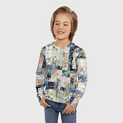 Лонгслив детский Цветочная геометрическая абстракция, цвет: 3D-принт — фото 2
