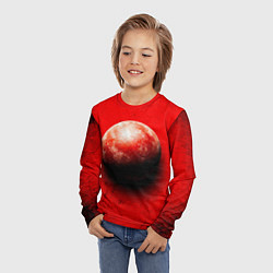 Лонгслив детский Ядро для талкания красного цвета, цвет: 3D-принт — фото 2