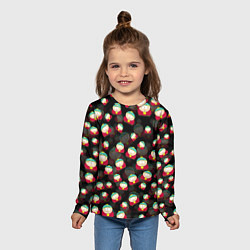 Лонгслив детский Эрик Картман паттерн, цвет: 3D-принт — фото 2