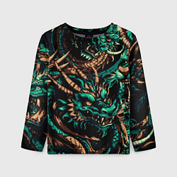 Лонгслив детский Японские драконы ирезуми, цвет: 3D-принт