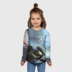 Лонгслив детский Lamborghini - motorsport extreme, цвет: 3D-принт — фото 2