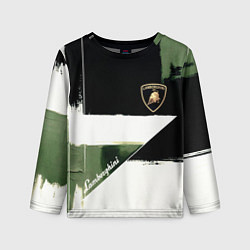 Лонгслив детский Ламборджини логотип, цвет: 3D-принт