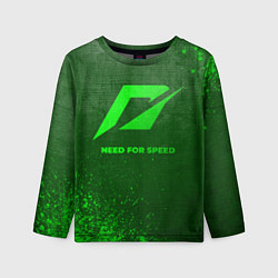 Лонгслив детский Need for Speed - green gradient, цвет: 3D-принт