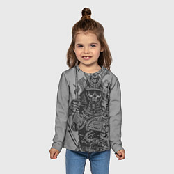 Лонгслив детский Мертвый самурай призрак, цвет: 3D-принт — фото 2