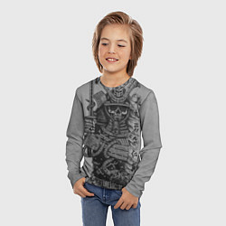 Лонгслив детский Мертвый самурай призрак, цвет: 3D-принт — фото 2
