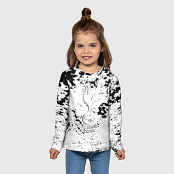 Лонгслив детский Тоттенхэм черно белые краски, цвет: 3D-принт — фото 2