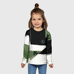 Лонгслив детский Lexus логотип, цвет: 3D-принт — фото 2